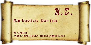 Markovics Dorina névjegykártya